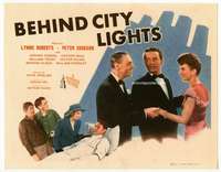 m026 BEHIND CITY LIGHTS movie title lobby card '45 Lynne Roberts, Cookson