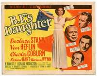 m021 B.F.'S DAUGHTER movie title lobby card '48 Barbara Stanwyck, Van Heflin