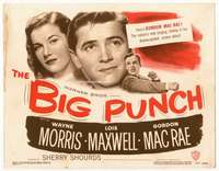 m031 BIG PUNCH movie title lobby card '48 Gordon MacRae, Maxwell, boxing!