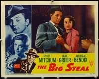 m269 BIG STEAL movie lobby card #3 '49 Robert Mitchum, Jane Greer
