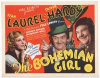 m001 BOHEMIAN GIRL movie title lobby card '36 Laurel & Hardy as gypsies!
