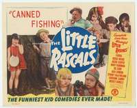 m037 CANNED FISHING movie title lobby card R51 Our Gang, Little Rascals!
