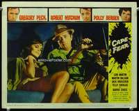m304 CAPE FEAR movie lobby card #1 '62 creepy Robert Mitchum c/u!