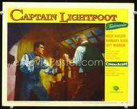 m306 CAPTAIN LIGHTFOOT movie lobby card #8 '55 Rock Hudson fighting!