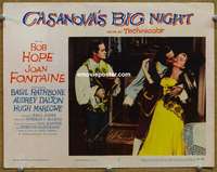 m310 CASANOVA'S BIG NIGHT movie lobby card #5 '54 Bob Hope, Fontaine