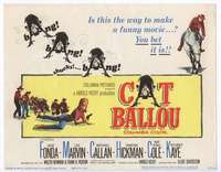 m038 CAT BALLOU movie title lobby card '65 classic Jane Fonda, Lee Marvin