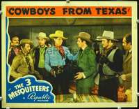 m326 COWBOYS FROM TEXAS movie lobby card '39 The Three Mesquiteers!