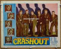 m328 CRASHOUT movie lobby card #7 '54 great movie cast portrait!
