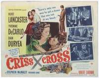 m047 CRISS CROSS movie title lobby card '48 Burt Lancaster film noir!