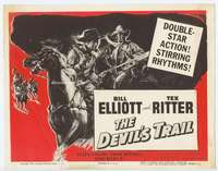 m053 DEVIL'S TRAIL movie title lobby card R55 Wild Bill Elliott, Tex Ritter