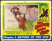m348 DON DAREDEVIL RIDES AGAIN Chap 1 movie lobby card #8 '51 serial!