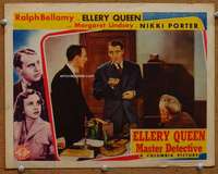 m359 ELLERY QUEEN MASTER DETECTIVE movie lobby card '40 Ralph Bellamy