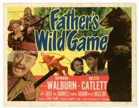 m063 FATHER'S WILD GAME movie title lobby card '50 Raymond Walburn, hunting!
