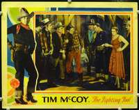 m371 FIGHTING FOOL movie lobby card '32 Tim McCoy catches bad guys!