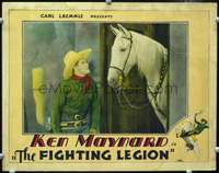 m372 FIGHTING LEGION movie lobby card '30 Ken Maynard & Tarzan!