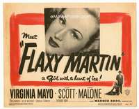 m069 FLAXY MARTIN movie title lobby card '49 Virginia Mayo, heart of ice!