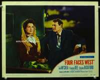m393 FOUR FACES WEST movie lobby card #5 '48 Joel McCrea, Frances Dee