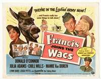 m070 FRANCIS JOINS THE WACS movie title lobby card '54 Donald O'Connor