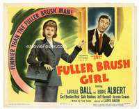 m073 FULLER BRUSH GIRL movie title lobby card '50 Lucille Ball, Eddie Albert