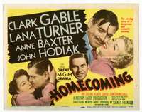 m086 HOMECOMING movie title lobby card '48 Clark Gable, Lana Turner