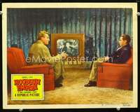m469 HOODLUM EMPIRE movie lobby card #4 '52 Tucker watches antique TV!