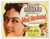 m089 IDEAL HUSBAND movie title lobby card '48 Paulette Goddard