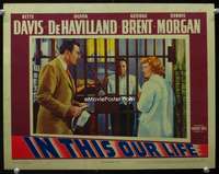 m493 IN THIS OUR LIFE movie lobby card '42 Bette Davis, George Brent