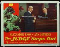 m509 JUDGE STEPS OUT movie lobby card #3 '48 Alexander Knox in court!