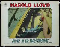 m012 KID BROTHER movie lobby card '27 Harold Lloyd is rescued!