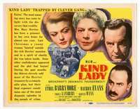 m098 KIND LADY movie title lobby card '51 Ethel Barrymore, John Sturges