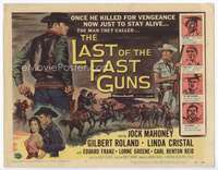 m105 LAST OF THE FAST GUNS movie title lobby card '58 Jock Mahoney, Roland