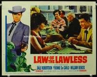 m536 LAW OF THE LAWLESS movie lobby card #6 '64 Robertson, De Carlo