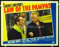 m537 LAW OF THE PAMPAS movie lobby card '39 great William Boyd c/u!