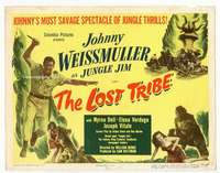 m108 LOST TRIBE movie title lobby card '49 Johnny Weissmuller as Jungle Jim!