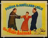 m581 MALE ANIMAL movie lobby card '42 Henry Fonda, de Havilland