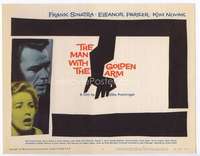 m111 MAN WITH THE GOLDEN ARM movie title lobby card R60 cool Saul Bass art!