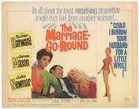 m114 MARRIAGE-GO-ROUND movie title lobby card '60 Susan Hayward, Newmar