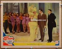 m595 MEET THE PEOPLE movie lobby card '44 Lucille Ball in wild outfit!
