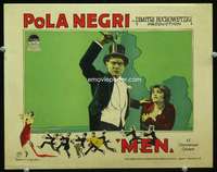 m597 MEN movie lobby card '24 Pola Negri, great border art & design!