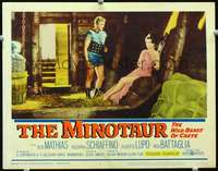 m607 MINOTAUR movie lobby card #6 '61 Bob Mathias, Rosanna Shiaffino