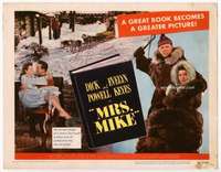 m118 MRS. MIKE movie title lobby card '49 Dick Powell, Evelyn Keyes, Canada!