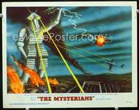 m628 MYSTERIANS movie lobby card #4 '59 sci-fi, great robot image!