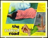 m633 NAKED ROAD movie lobby card #5 '59 sexy Jeanne Rainer pushed!