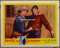 m650 NOOSE FOR A GUNMAN movie lobby card #2 '60Jim Davis hits badguy!
