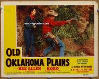m664 OLD OKLAHOMA PLAINS movie lobby card #4 '52 Rex Allen shooting!
