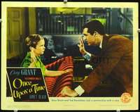 m669 ONCE UPON A TIME movie lobby card '44 Cary Grant & young boy!