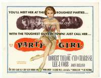 m127 PARTY GIRL movie title lobby card '58 Cyd Charisse, Nicolas Ray