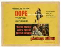 m130 PICKUP ALLEY movie title lobby card '57 Anita Ekberg, DOPE picture!