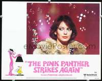 m698 PINK PANTHER STRIKES AGAIN movie lobby card #2 '76Lesley-Anne Down