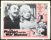 m703 PLAYGIRL & THE WAR MINISTER movie lobby card '62 Joan Greenwood